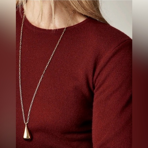 J.Crew Spring Street long-sleeve cashmere sweater-dress in burgundy - Picture 3 of 9